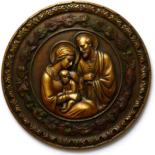 Holy Family Wall Plaque — Bronze finish