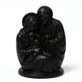 Holy Family Wall Plaque — Flat Black finish