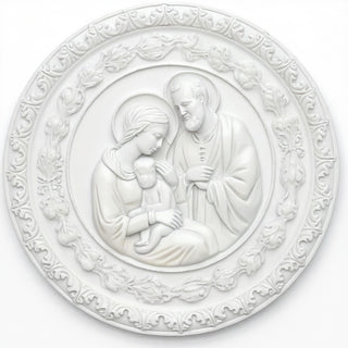 Holy Family Wall Plaque — Flat White finish
