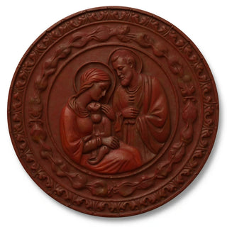 Holy Family Wall Plaque — Rust finish