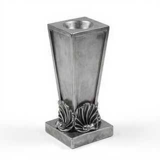 Four Shell Candleholder - 12-inch — Aged Silver finish
