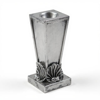 Four Shell Candleholder - 12-inch — Antique Silver finish