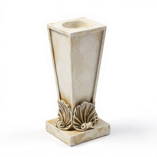 Four Shell Candleholder - 12-inch — Antique White finish