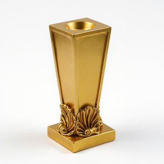Four Shell Candleholder - 12-inch — Deep Gold finish