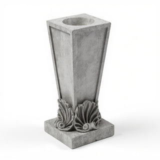 Four Shell Candleholder - 12-inch — Limestone finish
