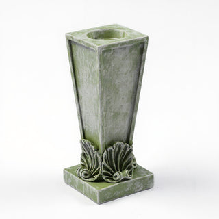 Four Shell Candleholder - 12-inch — Mossy Green finish