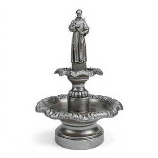 Saint Francis of Assisi Fountain - 55-inch — Aged Silver finish