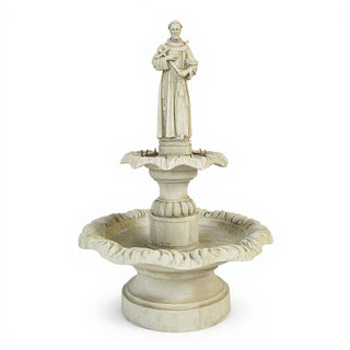 Saint Francis of Assisi Fountain - 55-inch — Antique White finish
