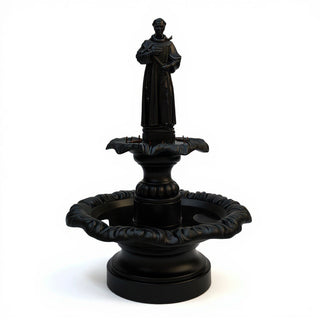 Saint Francis of Assisi Fountain - 55-inch — Flat Black finish