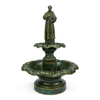 Saint Francis of Assisi Fountain - 55-inch — Green Bronze finish