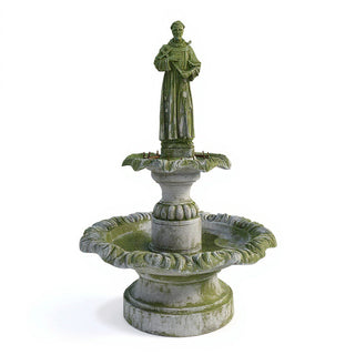 Saint Francis of Assisi Fountain - 55-inch — Mossy Green finish