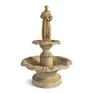 Saint Francis of Assisi Fountain - 55-inch — Museum Terracotta finish