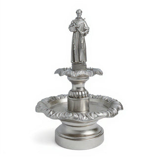 Saint Francis of Assisi Fountain - 55-inch — Silver finish