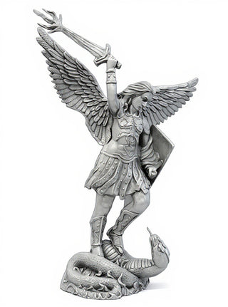 St. Michael W/Sword Fire Statue - 38-inch