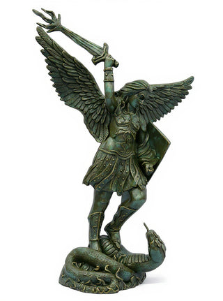 St. Michael W/Sword Fire Statue - 38-inch