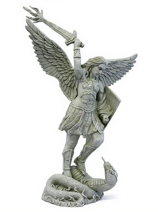 St. Michael W/Sword Fire Statue - 38-inch