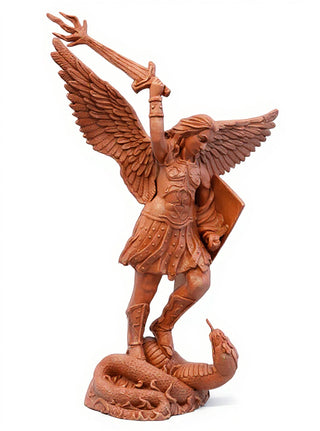 St. Michael W/Sword Fire Statue - 38-inch