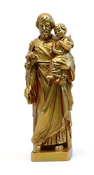 Saint Joseph & Child with Cros Statue - 38-inch