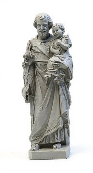 Saint Joseph & Child with Cros Statue - 38-inch