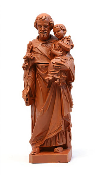 Saint Joseph & Child with Cros Statue - 38-inch