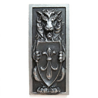 Lion Crest Wall Plaque - 38-inch — Antique Silver finish