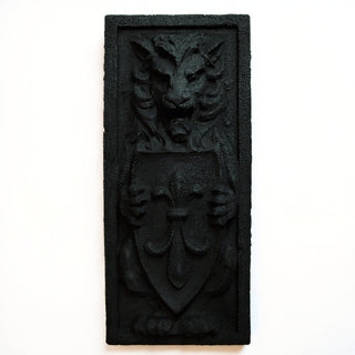 Lion Crest Wall Plaque - 38-inch — Dusted Black finish
