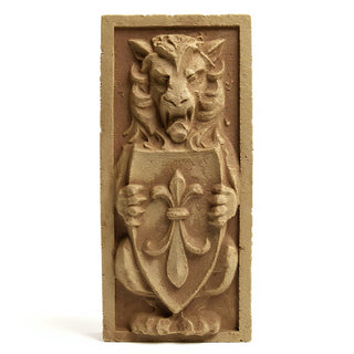 Lion Crest Wall Plaque - 38-inch — Gothic Stone finish