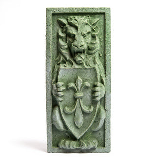 Lion Crest Wall Plaque - 38-inch — Mossy Green finish
