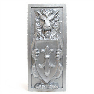 Lion Crest Wall Plaque - 38-inch — Silver finish