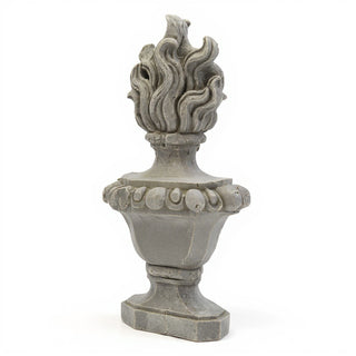 Flaming Torch Pediment Candleholder - 34-inch — Antique Stone finish
