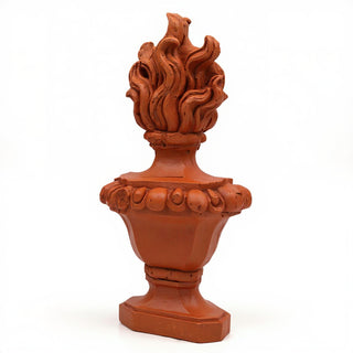 Flaming Torch Pediment Candleholder - 34-inch — Metro finish