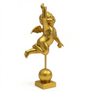 San Giovanni Cherub Statue — Antique Gold finish