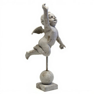 San Giovanni Cherub Statue — Antique Stone finish