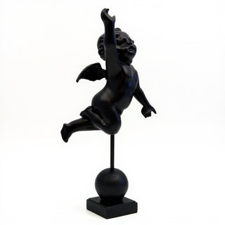 San Giovanni Cherub Statue — Flat Black finish