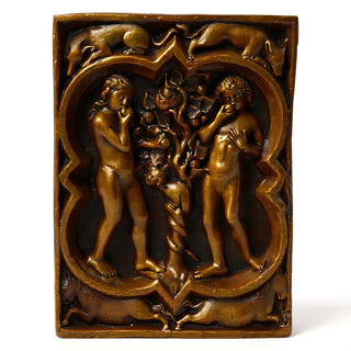 Adam and Eve Wall Plaque - 14-inch — Bronze finish