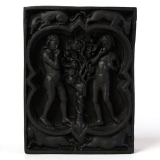 Adam and Eve Wall Plaque - 14-inch — Dusted Black finish