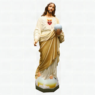 Sacred Heart To The World 62" Statue - 62-inch - Realistic Color - Hand-Painted