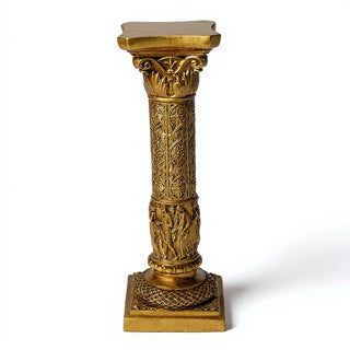 Nine Muses Pedestal - 31.5-inch — Antique Gold finish