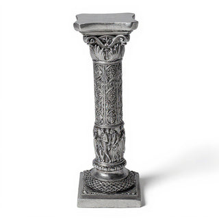 Nine Muses Pedestal - 31.5-inch — Aged Silver finish