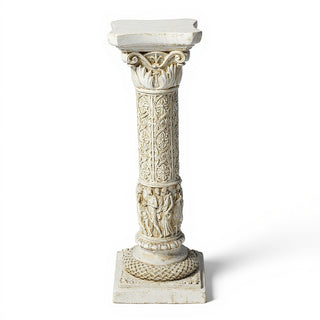 Nine Muses Pedestal - 31.5-inch — Antique White finish