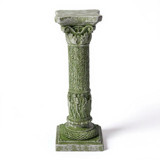Nine Muses Pedestal - 31.5-inch — Mossy Green finish