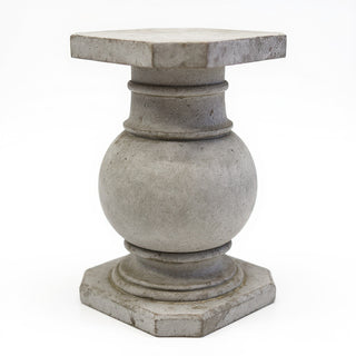 Ball Pediment Pedestal - 28.5-inch — Antique Stone finish