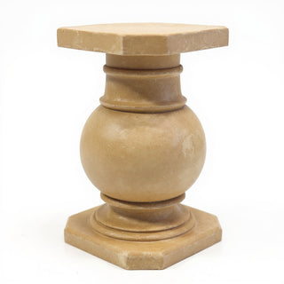 Ball Pediment Pedestal - 28.5-inch — Dusted Sand finish