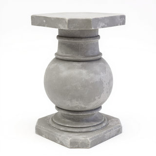 Ball Pediment Pedestal - 28.5-inch — Limestone finish