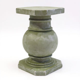 Ball Pediment Pedestal - 28.5-inch — Mossy Green finish