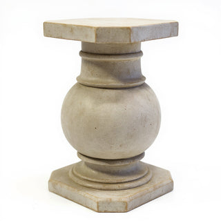Ball Pediment Pedestal - 28.5-inch — Museum Terracotta finish