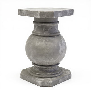 Ball Pediment Pedestal - 28.5-inch — Old Stone finish