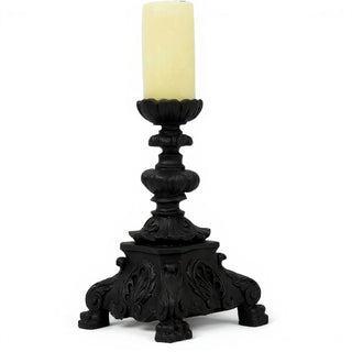 Baroque Candleholder - 13-inch — Dusted Black finish
