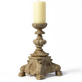 Baroque Candleholder - 13-inch — Gothic Stone finish