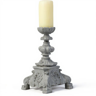Baroque Candleholder - 13-inch — Old Stone finish